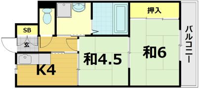 第三シャトーウメダの間取り画像