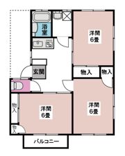 サンパレス山之神Aの間取り画像