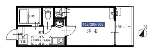 MELDIA新河岸の間取り画像