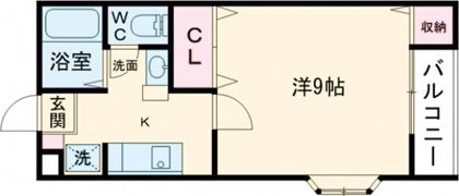 秋桜ハイツの間取り画像