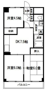 鈴木ガーデンコーポラスの間取り画像