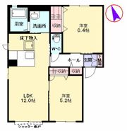エクセラン殿川 A棟の間取り画像