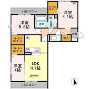 クレア上飯田の間取り画像