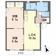 クリエイトシティ創建 Dの間取り画像