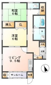 キャプテンハイツ・丘の間取り画像