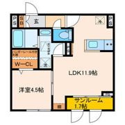 パセオプラシード連坊の間取り画像