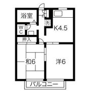 ヴィラクレストA棟の間取り画像