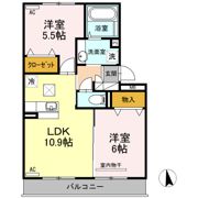 ウエスト ヴィレッジⅡ B棟の間取り画像