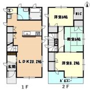 曳馬3丁目6-20,21,22貸家の間取り画像