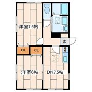 梅澤ハイツの間取り画像