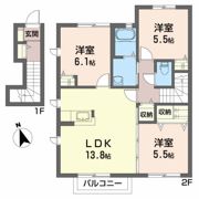 シャーメゾン館向 Aの間取り画像