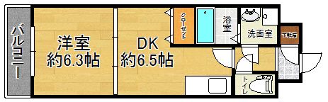コスモス大里の間取り画像