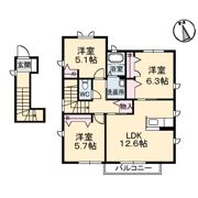 グランドールⅡ E棟の間取り画像
