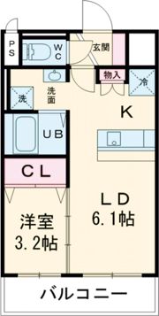 駅南コーポラスの間取り画像