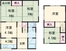 豊川市三蔵子町大道9-1戸建の間取り画像