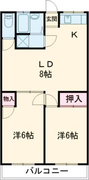 コーポ三共Bの間取り画像