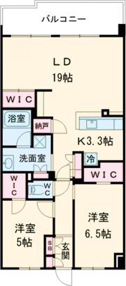 オーベルグランディオ八王子エアーズの間取り画像