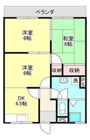 若楠マンションの間取り画像