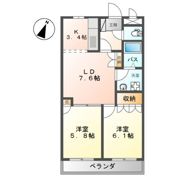 メルヴェール シンシアの間取り画像