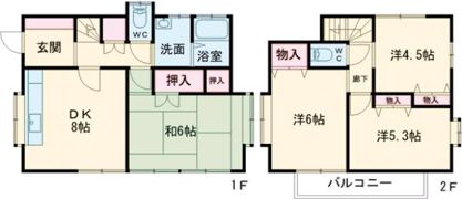 吉澤貸家の間取り画像