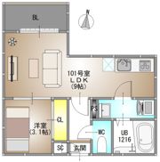 仮称）REGALEST 北方4の間取り画像