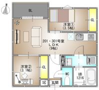 仮称）REGALEST 北方4の間取り画像