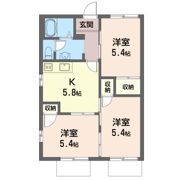 フラワーハイツ Dの間取り画像