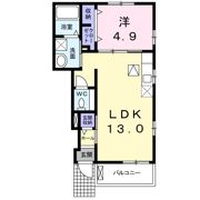 フォンテーヌ逆瀬川の間取り画像