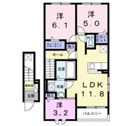 ルークテラス山西の間取り画像