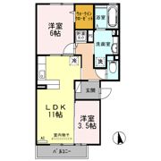 エクレール天美我堂の間取り画像