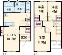 グランドビュートレステーラDの間取り画像