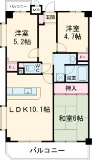 バンベール生駒の間取り画像
