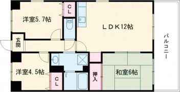 ハピネス北条の間取り画像