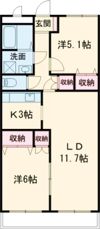 ルーエ 木太Ⅰの間取り画像