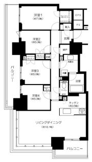 幕張ベイパーク ミッドスクエアタワーの間取り画像
