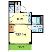 三栗三熊ハイツの間取り画像