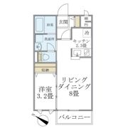 ロンサールA棟の間取り画像