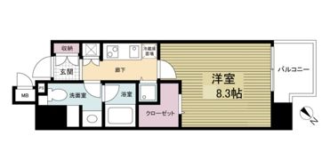 レジディア神戸磯上の間取り画像