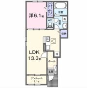 リッシュヴェルテュの間取り画像