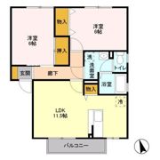 モンテベール Aの間取り画像