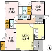 D-ROOM Grass 中町の間取り画像