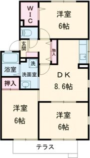 ハイムグランシャリオ内山 Cの間取り画像