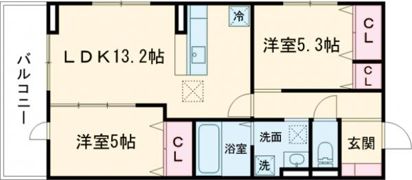アゼリア水前寺の間取り画像