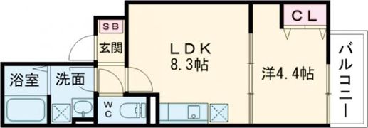 D porta calmeの間取り画像