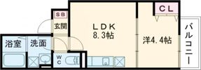 D porta calmeの間取り画像