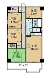 ルックハイツ藤代A棟の間取り画像