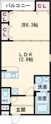 フジパレス鴻池新田Ⅴ番館の間取り画像