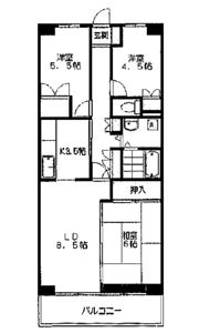 本厚木ロイヤルマンションの間取り画像