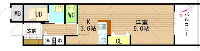 グラビスコート上幟町の間取り画像