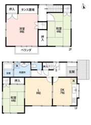 八潮市大字西袋戸建の間取り画像